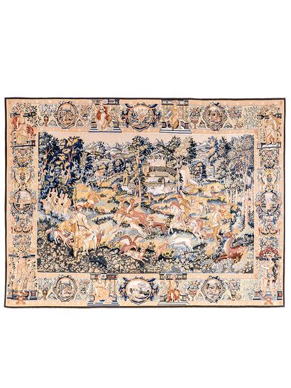 Tapiz antiguo-TAPIZ MANUAL GOBELINO 170x230-Mihran-0